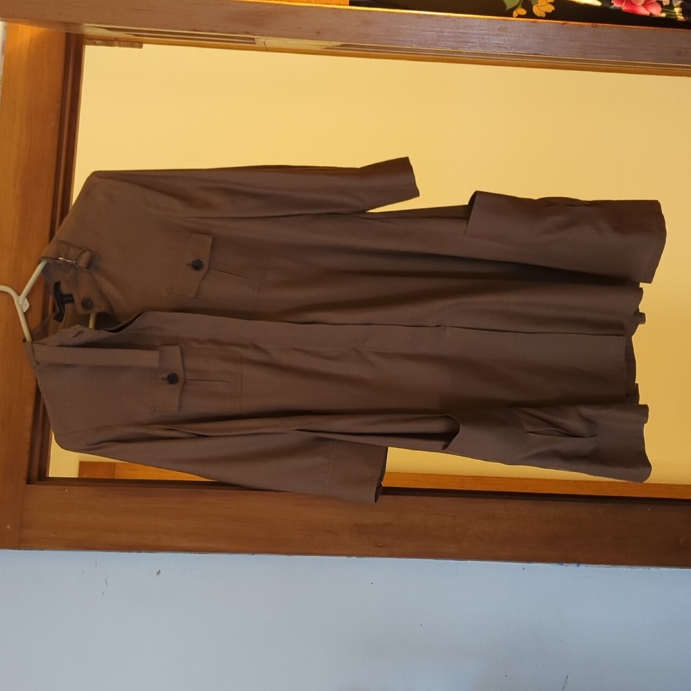 Khaki loose dress with pockets
